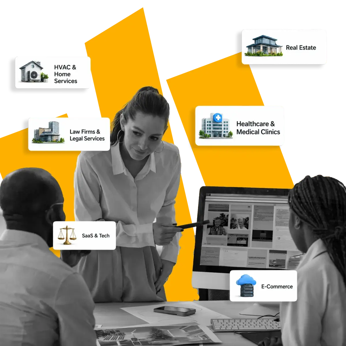 Isuremedia team working across industries